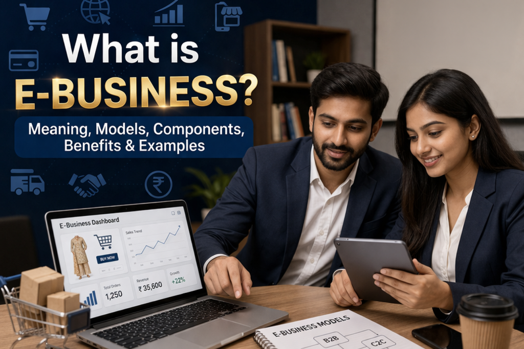 What is E-Business? Meaning, Models, Components, Benefits & Examples