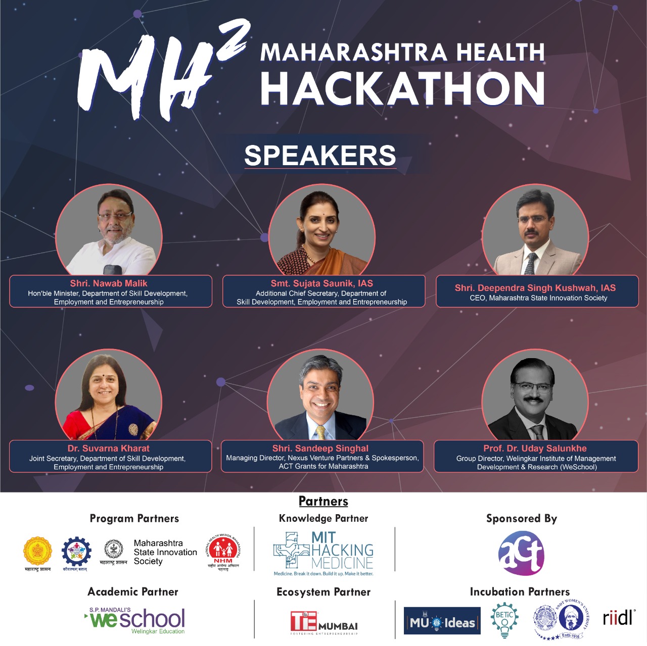 WeSchool collaborates for Maharashtra Health Hackathon - MH²  as Academic Partner