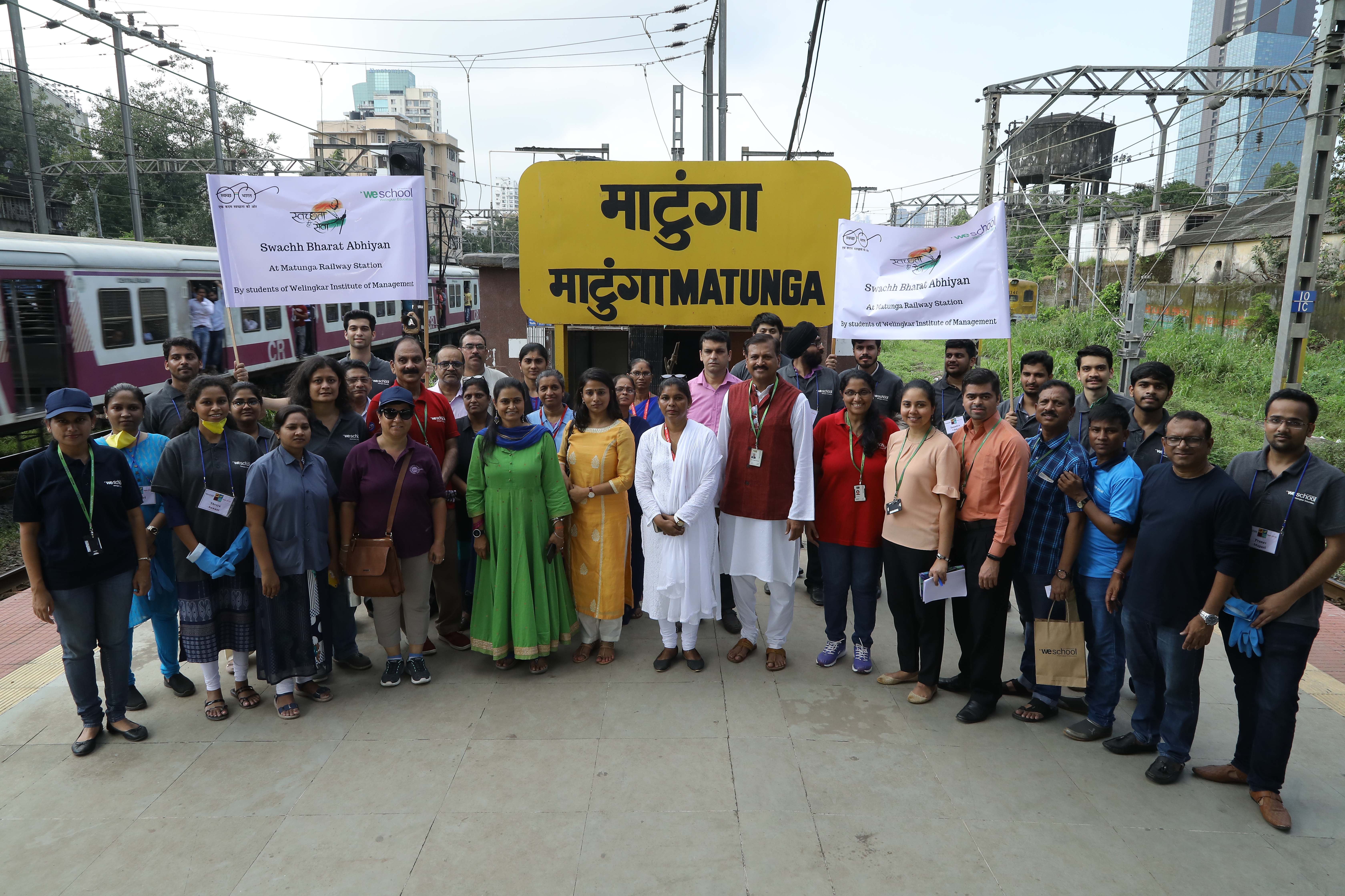 WeSchool students organise a cleanliness and beautification drive at Matunga - Central Railway Station