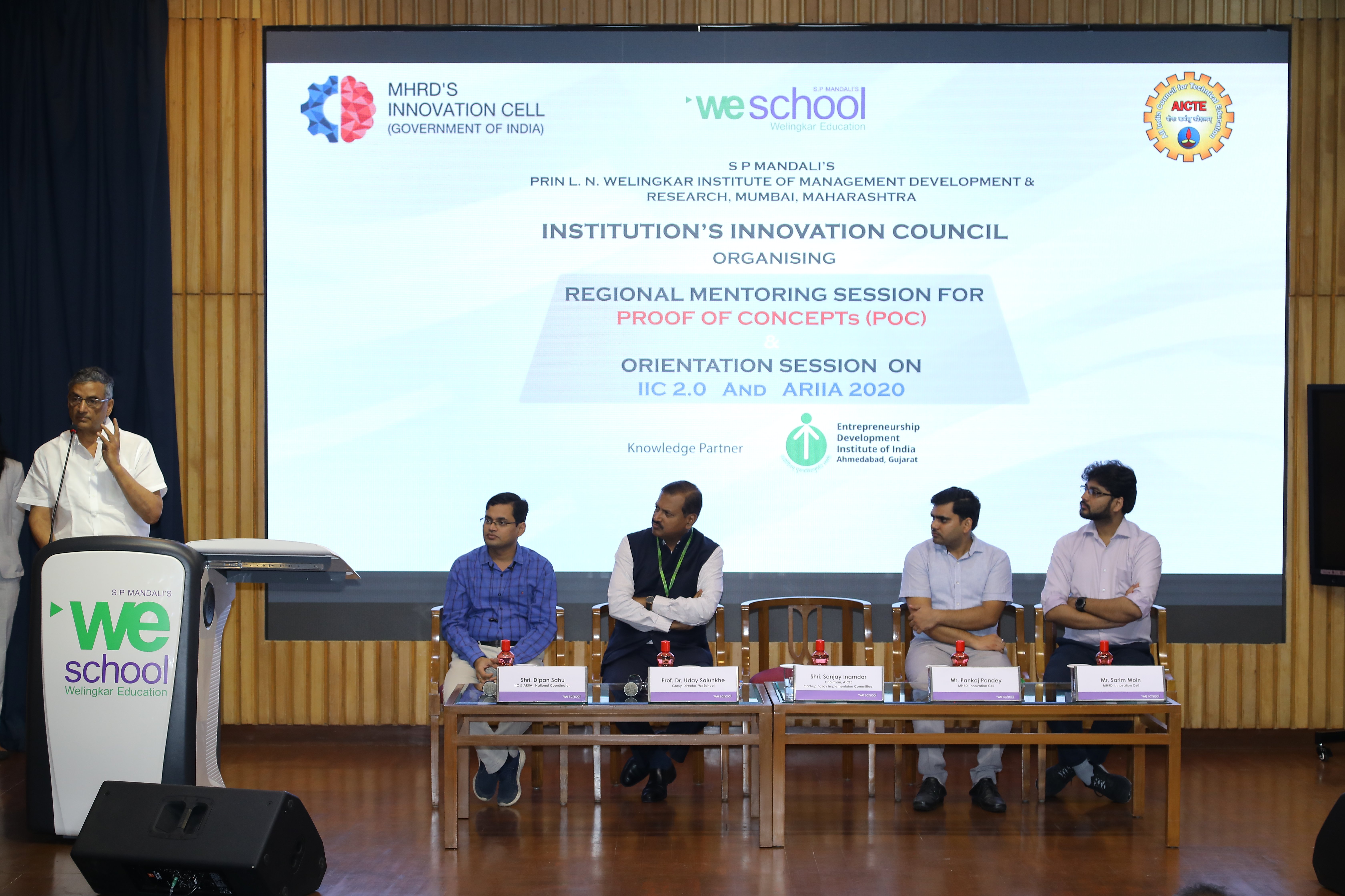 Young innovators from across 50 higher educational institutes mentored on S. P. Mandali’s WeSchool campus in regional mentoring session for MHRD –IIC - Proof of Concepts (POC) alongside an orientation session on IIC 2.0 and (Atal Ranking of Institutions o