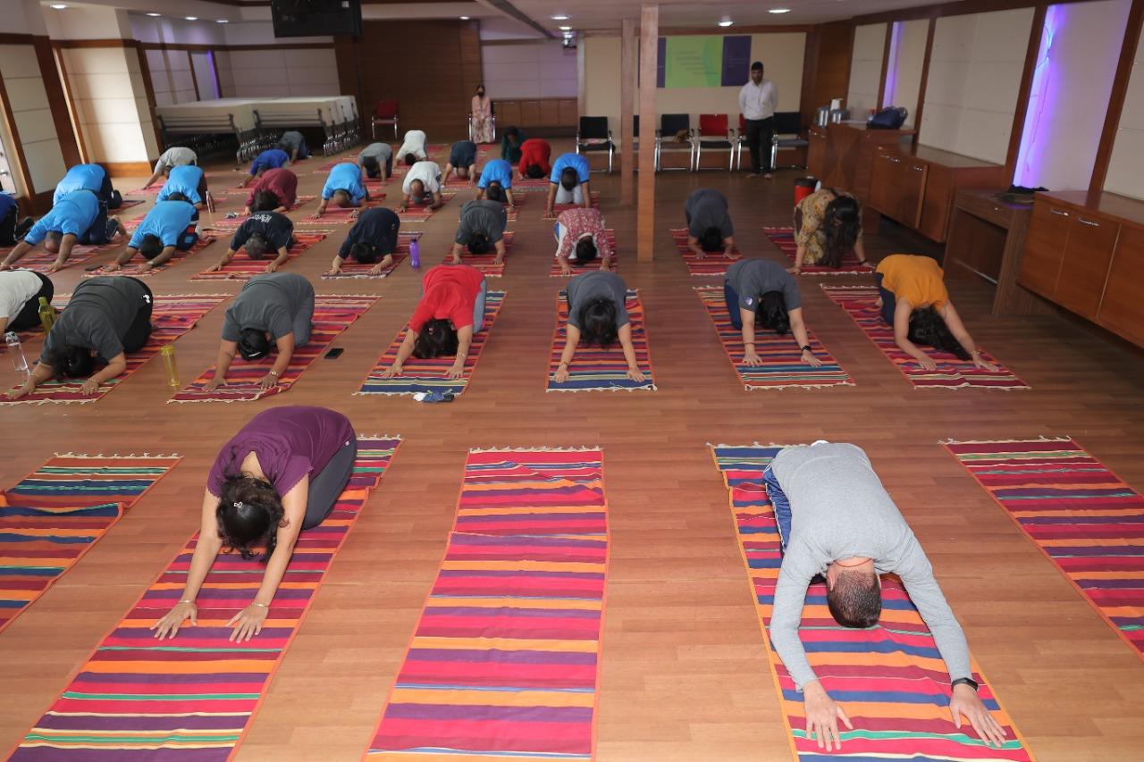 YOGA Day celebration at Prin. L. N. Welingkar Institute of Management Development & Research 