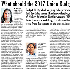 What should the 2017 Union Budget focus on in the world of Education? 