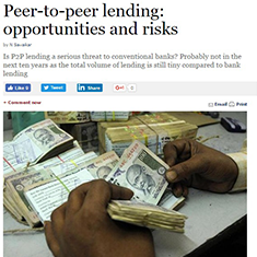 Peer to peer lending: opportunities and risks 
