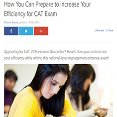 How can you prepare to increase your efficiency for CAT exam 