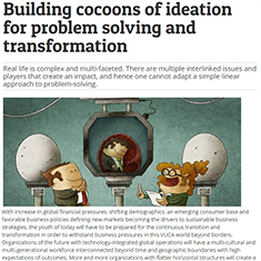 Building cocoons of ideation for problem solving and transformation 