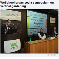 WeSchool organised a symposium on vertical gardening 