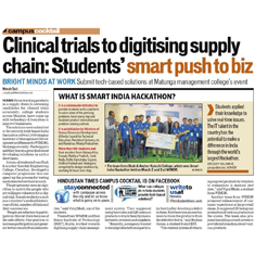 Clinical trials to digitising supply chain: Student's smart push to biz