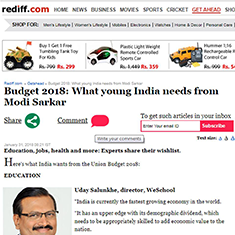 Budget 2018: What young India need from Modi Sarkar  