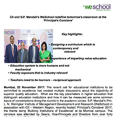 CII and S.P. Mandali’s WeSchool redefine tomorrow’s classroom at the ‘Principal’s Conclave’