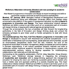 WeSchool, Mälardalen University (Sweden) add new paradigm to academic collaboration