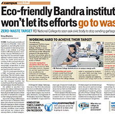 Eco-friendly Bandra institute won’t let its effort go to waste 