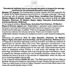 “Educational institutes have to go through disruption to prepare the new-age workforce for the constantly disruptive nature of jobs”