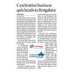 Cerebration Business Quiz Heads to Bengaluru